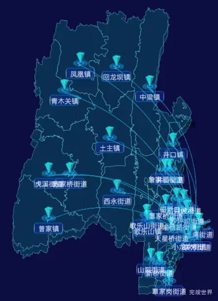 03 echarts重庆市沙坪坝区地图仿3d效果